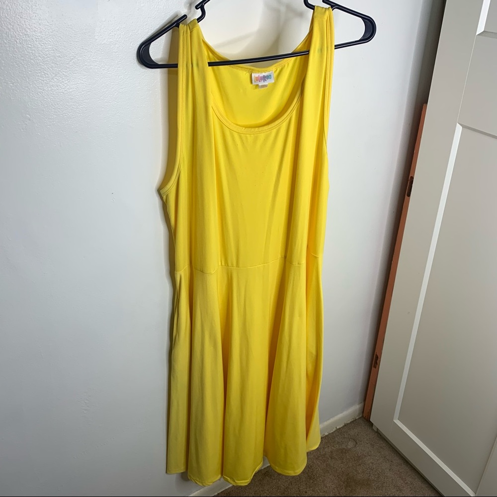 LuLaRoe Yellow Sleeveless Dress